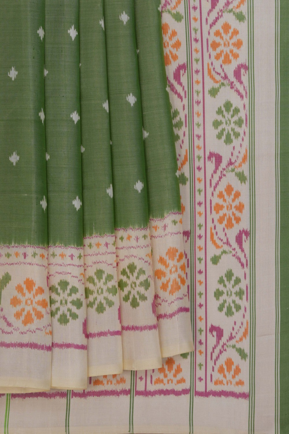 Image of Rajkot Silk Sage Green Saree